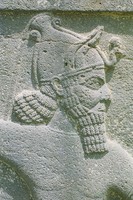 Aufnahmedatum: 2009-03-30 Relief des Sturmgottes Teşup, Zincirli, archäologisches Museum Gazi Antep