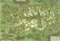 Seekarte von Island 1585, so wurde es datiert