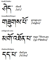 Aufnahmedatum: 2006-06-07 Kraft, Gesundheit, Erfolg und Glaube auf Tibetisch